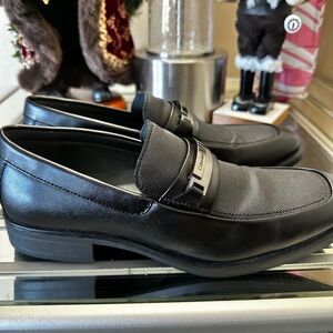 Calvin Klein Collection Black Leather Loafers